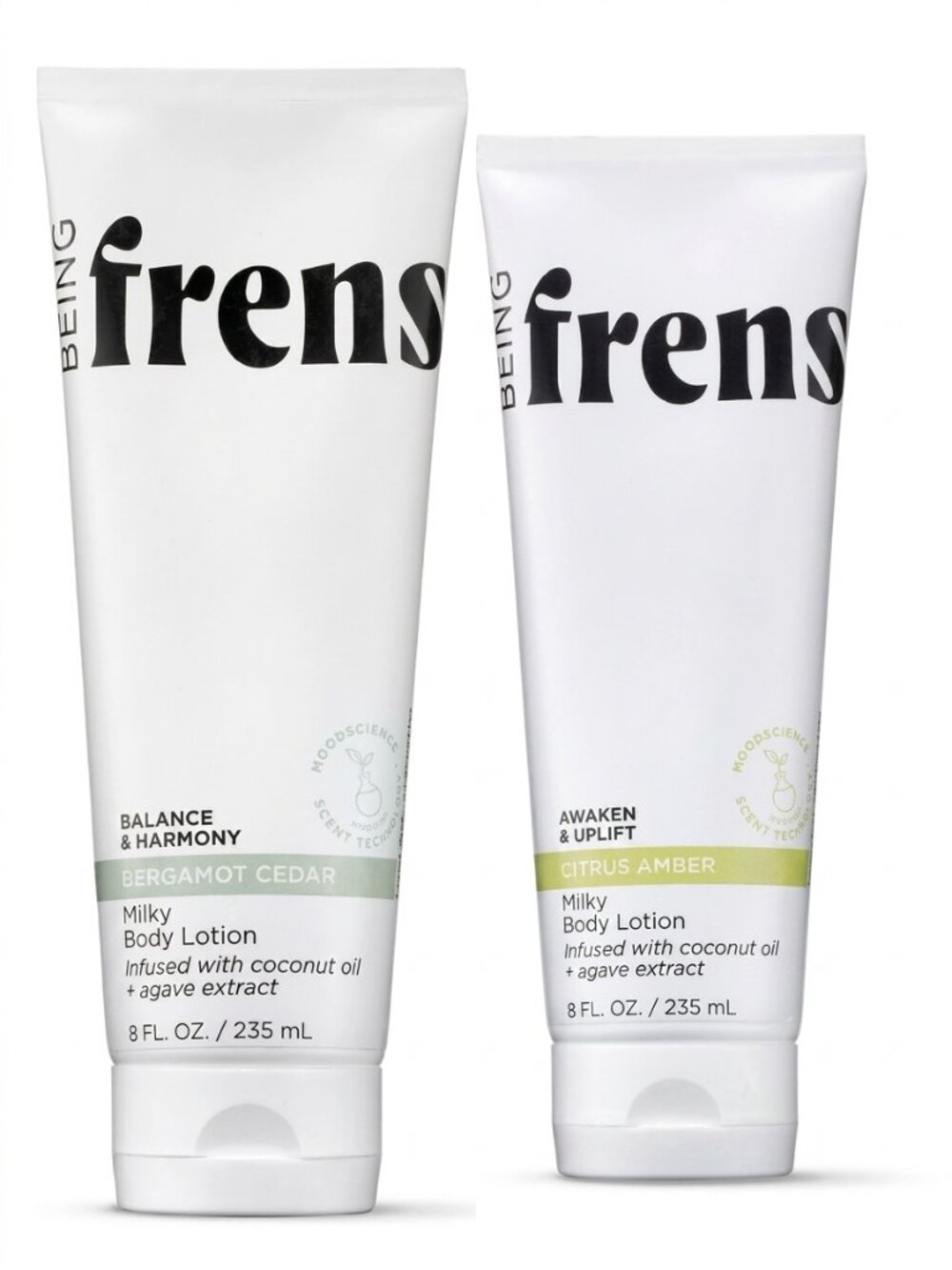 2pc Being Frenshe Bergamot Cedar & Citrus Amber Milky Body Lotions, 8oz each